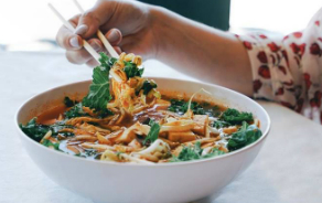 Bone Broth Bowl with Chopsticks